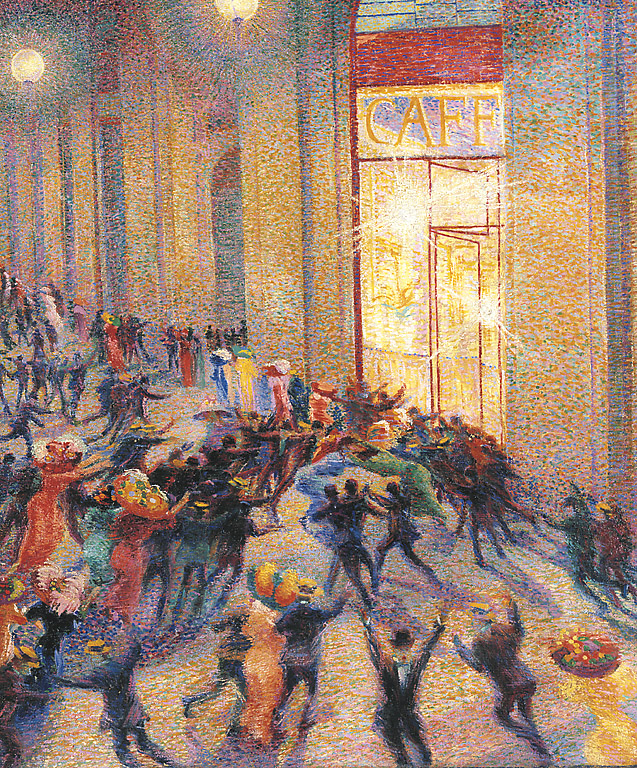 Umberto Boccioni, Rissa in galleria
